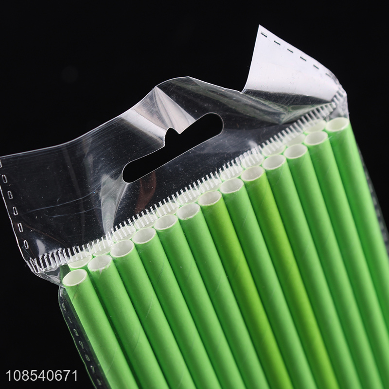 Hot selling solid color disposable straws biodegradable paper straws
