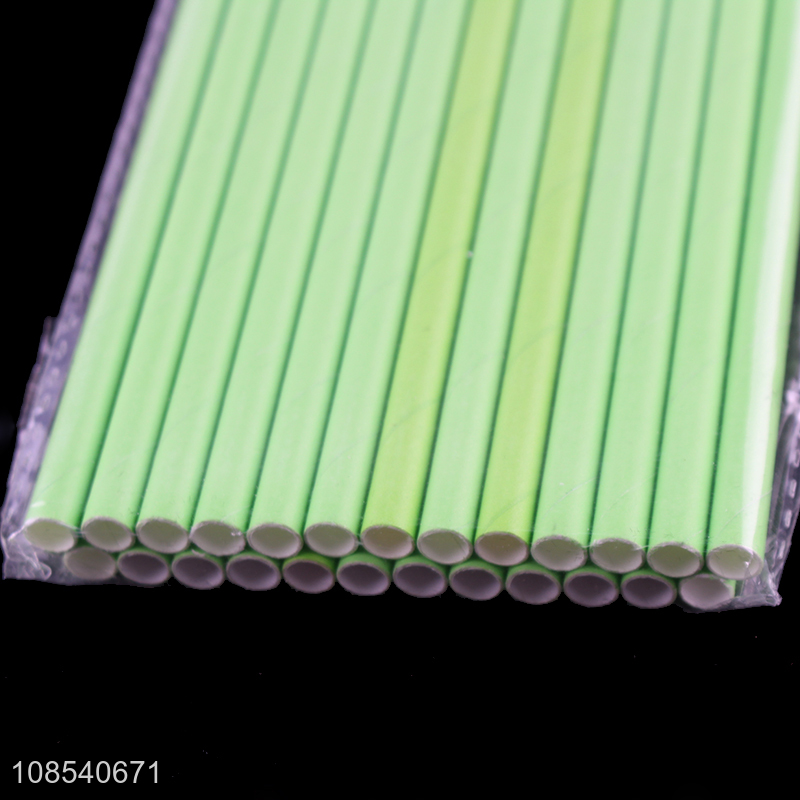 Hot selling solid color disposable straws biodegradable paper straws