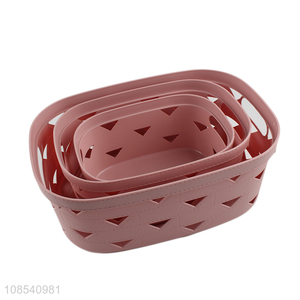 Most popular household imitation leather storage basket for sale