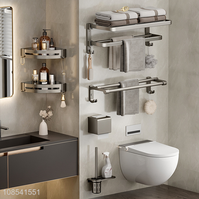 Top selling wall-mounted bathroom shelving towel rack