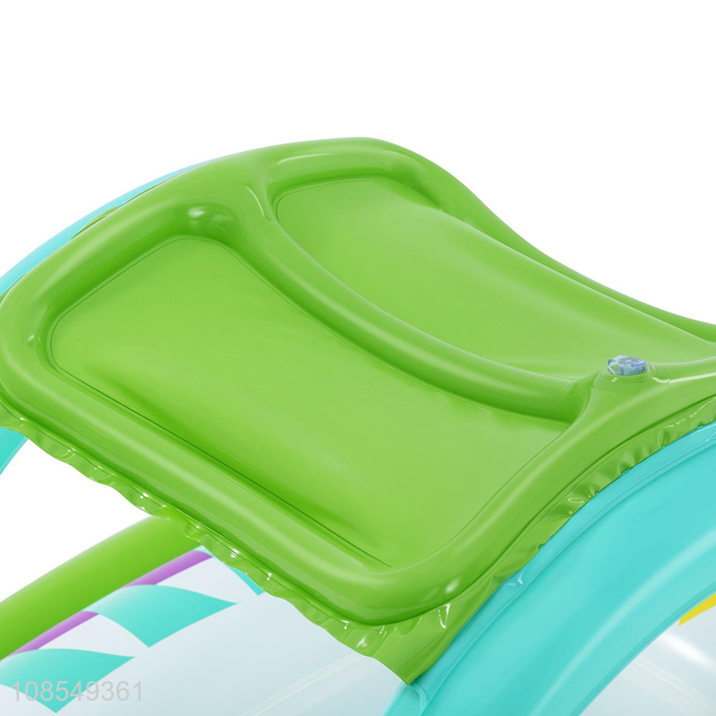 Good quality sunshade inflatable boat pool floats for kids