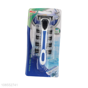 Wholesale 3 blades disposable razors with lubricating strip for smooth shave