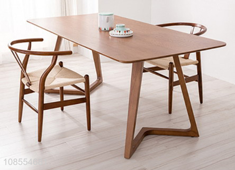 Factory supply wishbone chair solid wood rattan chair for dining