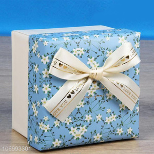 Factory price fashion print square paper cardboard gift box