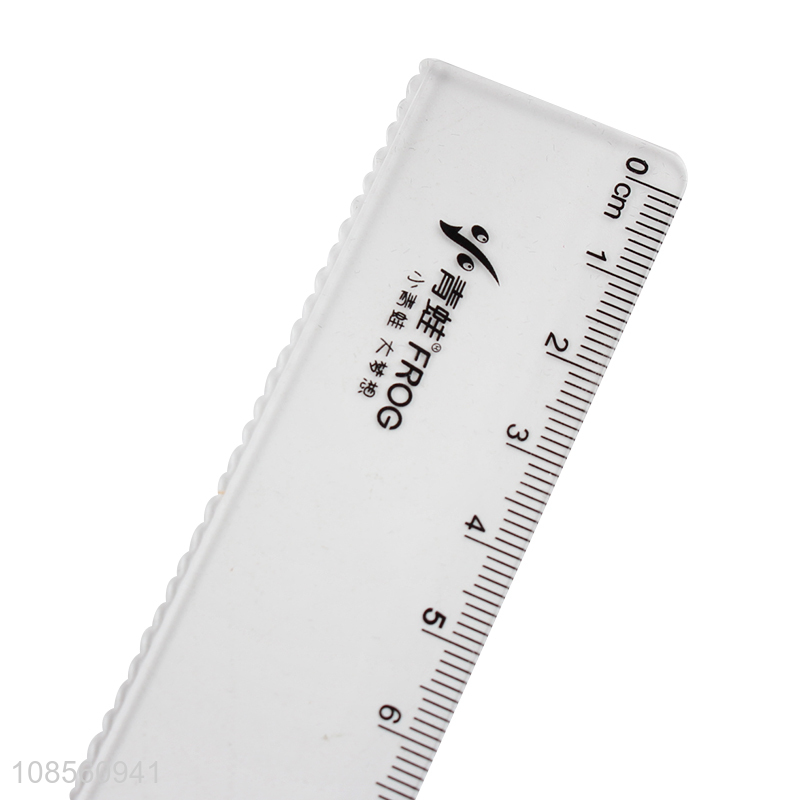 Wholesale 4pcs clear plastic ruler math set with protractor