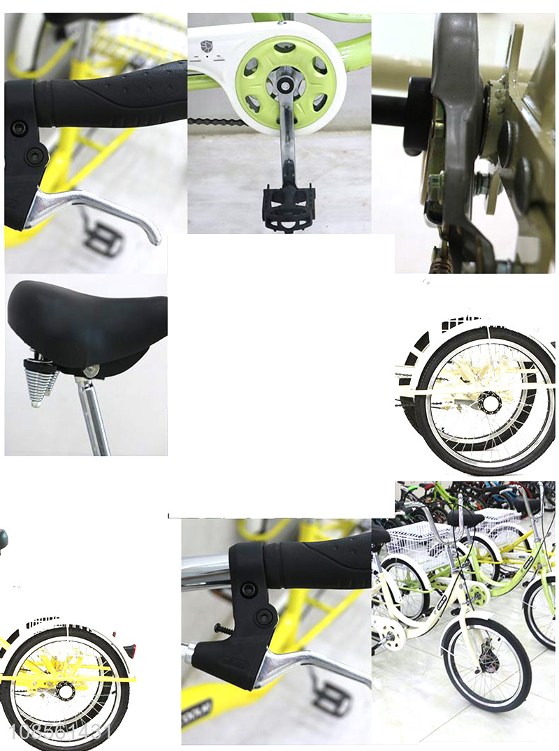 Hot selling 20 inch aluminum alloy frame tricycle bicycle single speed bike