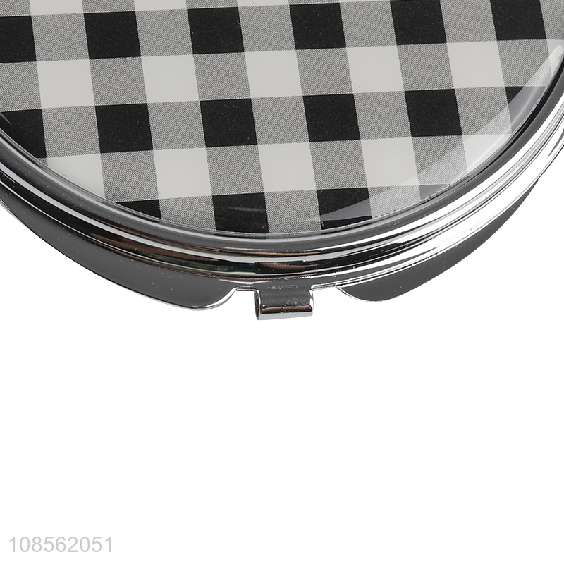 High quality round travel cosmetic mirror 2-sided pocket mirror