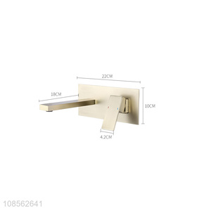 Factory price square bathroom wall-mounted basin faucet