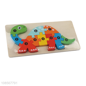 China imports wooden dinosaur puzzle kids educational toy