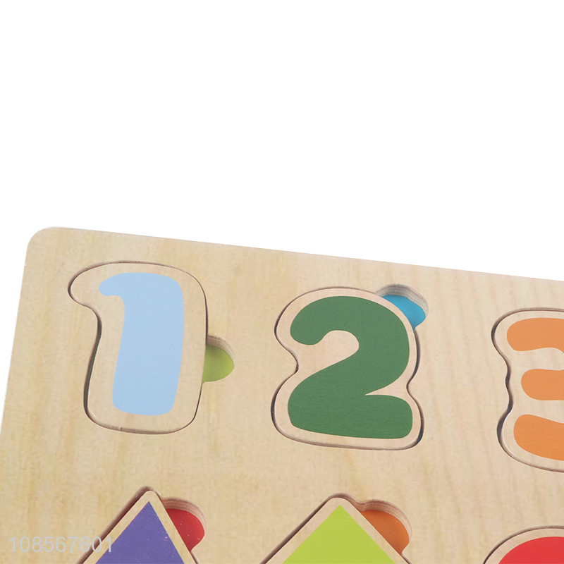 Wholesale wooden preschool learning puzzle toy for age 2-4