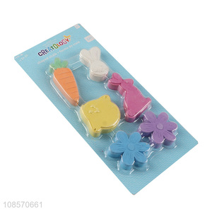 Wholesale 6pcs non-toxic multiple shapes Easter chalks for kids