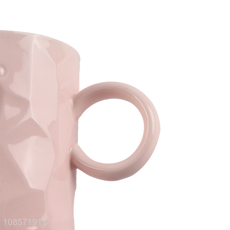 Wholesale morandi color ceramic mugs ceramic diamond ceramic cups