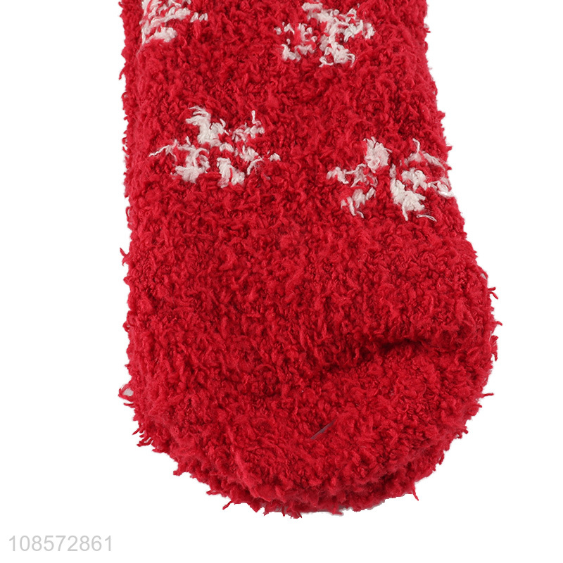 Factory price indoor decorative floor Christmas socks for women