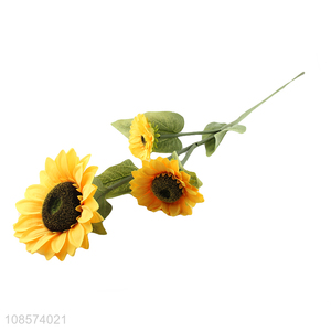 Latest design 3heads artificial flower simulation flower