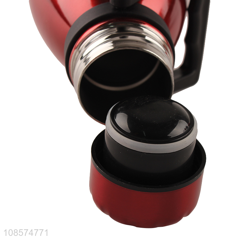 Popular products red sports water bottle vacuum cup with handle