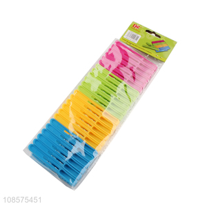 Wholesale 24pcs plastic clothes pegs air-drying clothes pins