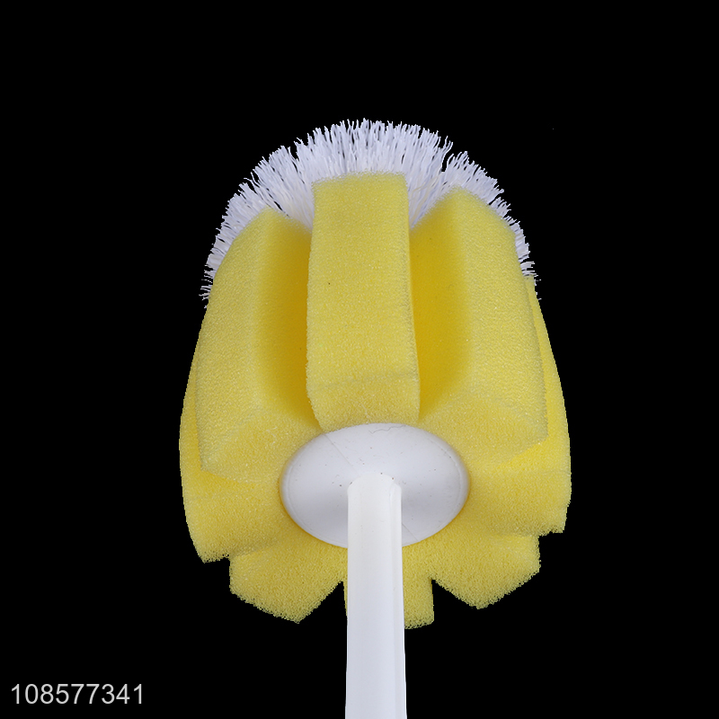 New design plastic handle sponge bottle brush cup brush