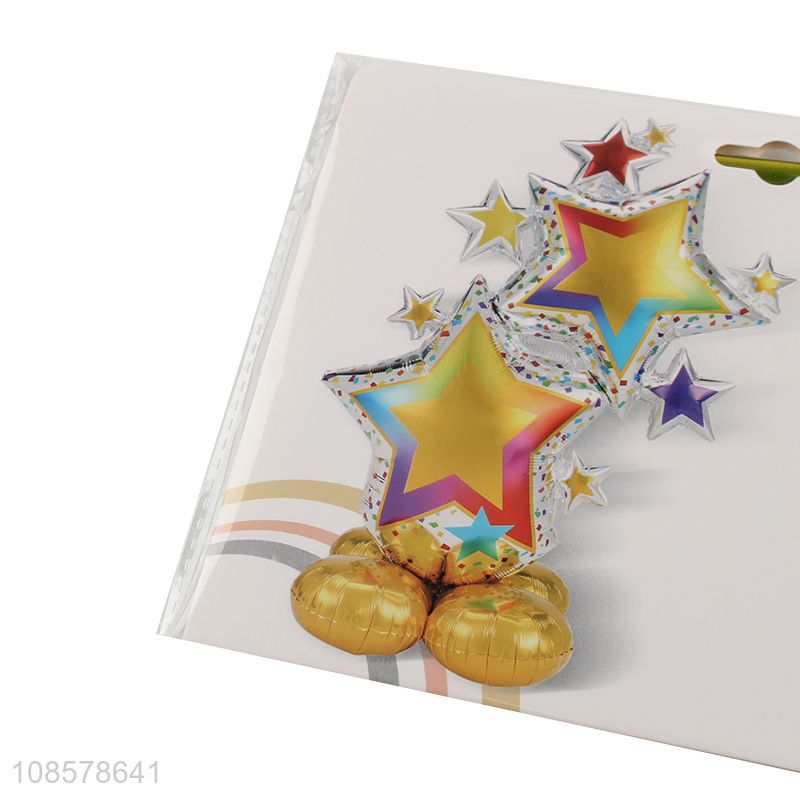Latest design star shape foil balloon kit for decoration