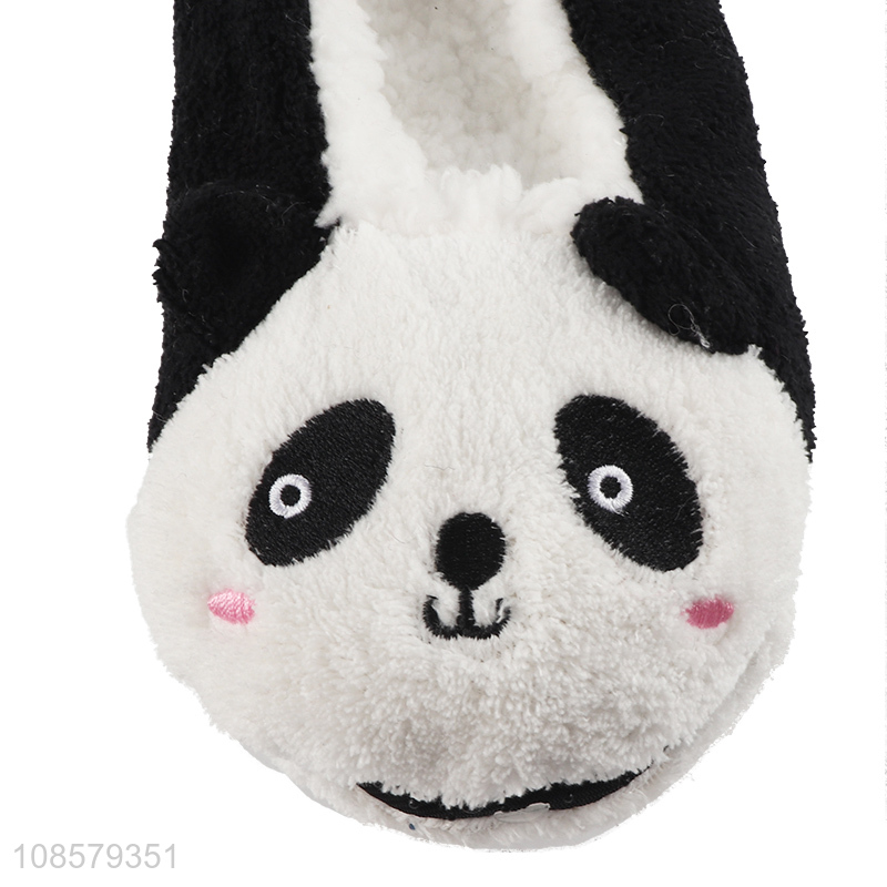 Hot items cartoon panda shape home slippers for indoor