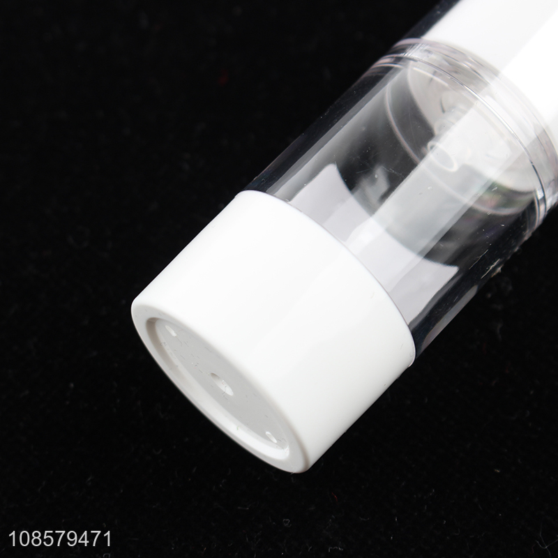 Factory price 15ml empty vacuum plastic lotion emulsion bottle