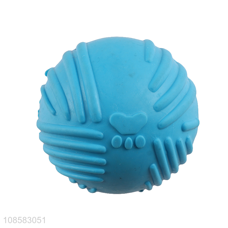 Hot products round blue pets teething toys training interactive toys