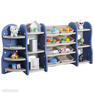 Hot products kindergarten kids toys storage rack bookshelf for sale