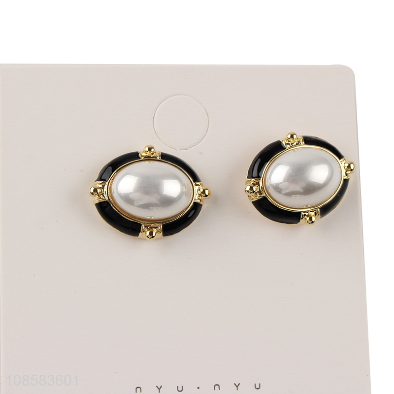 China factory women fashion pearl earrings for jewelry
