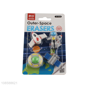 China wholesale children stationery outer-space erasers set