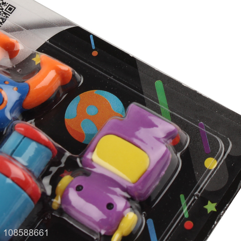 Wholesale from china cartoon outer-space eraser set for stationery