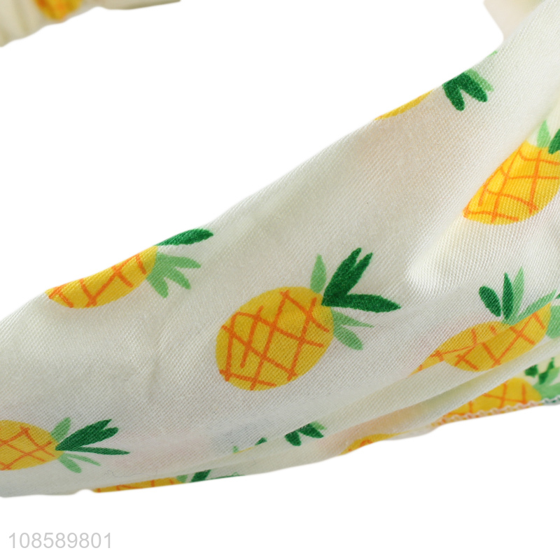 China factory fruit pattern girls headband for hair accessories