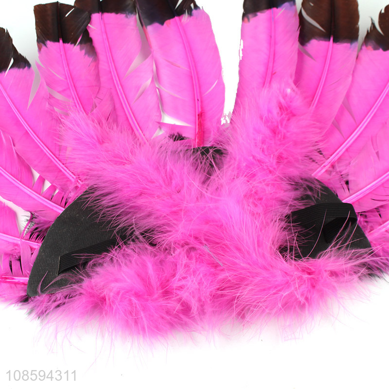 Hot selling dancing party decoration feather headdress