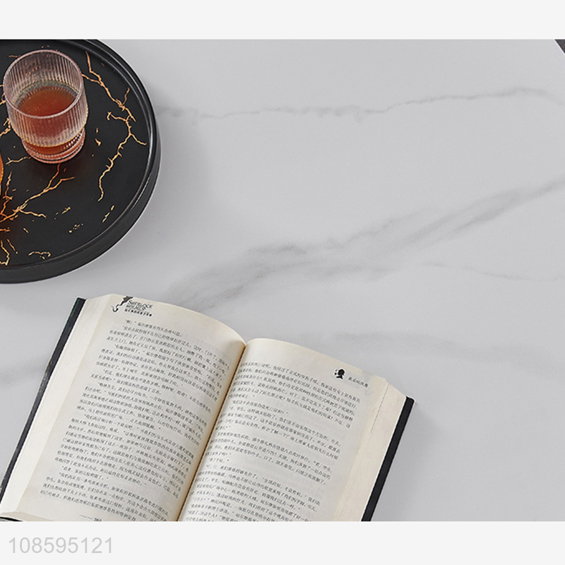 Wholesale metal frame sintered stone marble coffee rable set