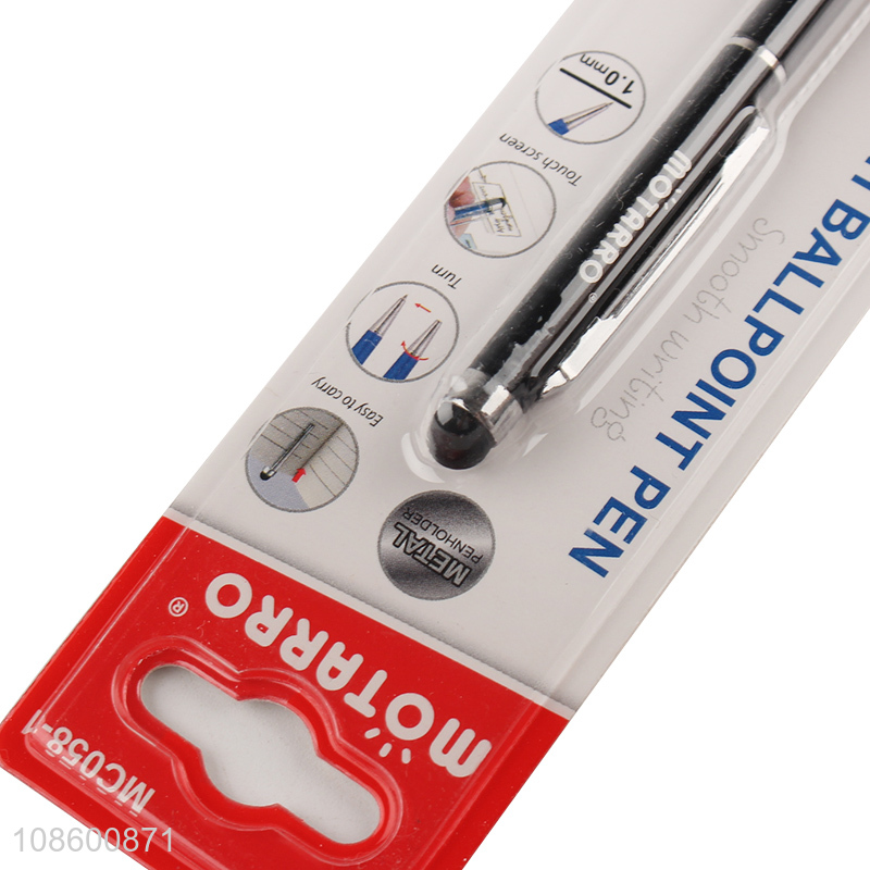 Online wholesale 1.0mm black refill aluminum ball-point pen