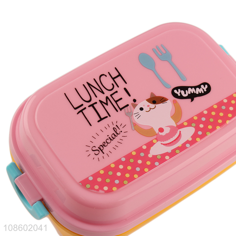 Most popular plastic cartoon school office lunch box for sale