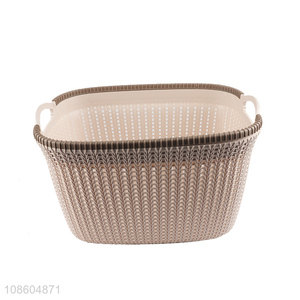 Hot sale imitation rattan woven storage basket dirty clothes basket