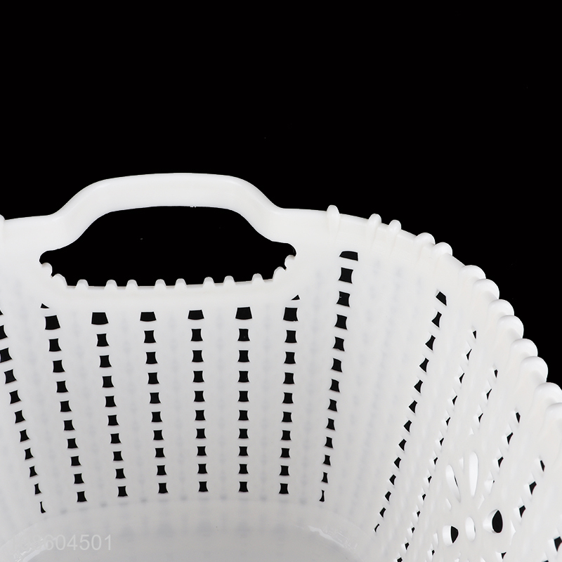 Top products clothes hollow pp storage basket with handle