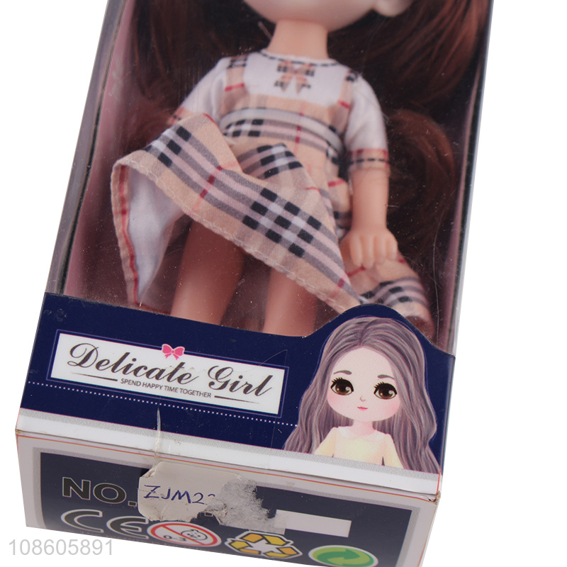 Online wholesale 6 inch fashion doll delicate girl doll for kids