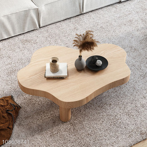 Good quality cloud shaped solid wood end table small bay window table