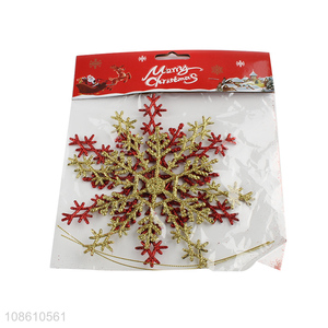 Good quality snowflakes shape xmas tree hanging ornaments decoration