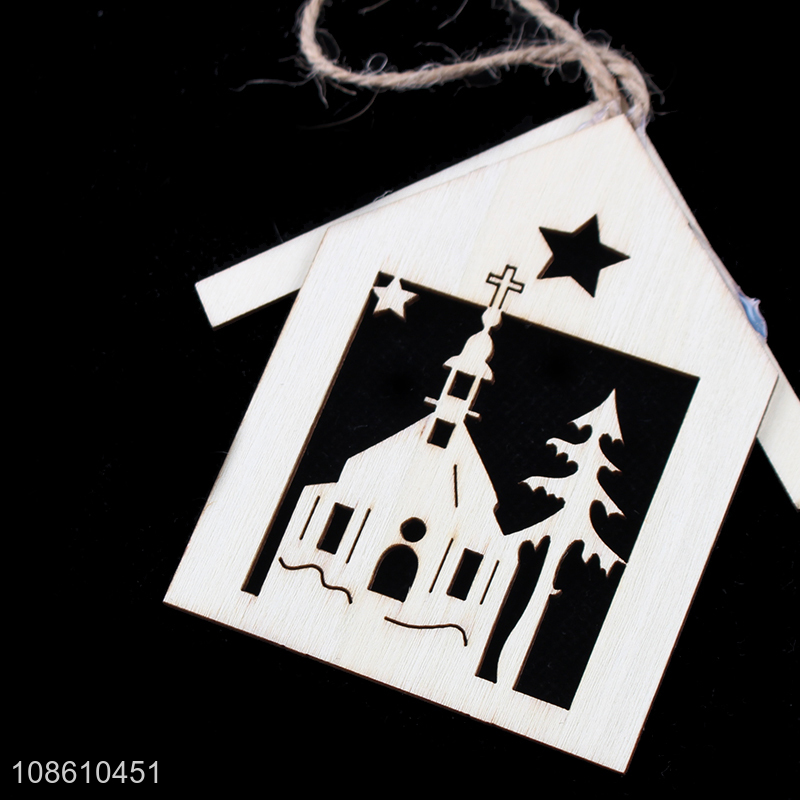 China wholesale house shape christmas hanging ornaments decoration