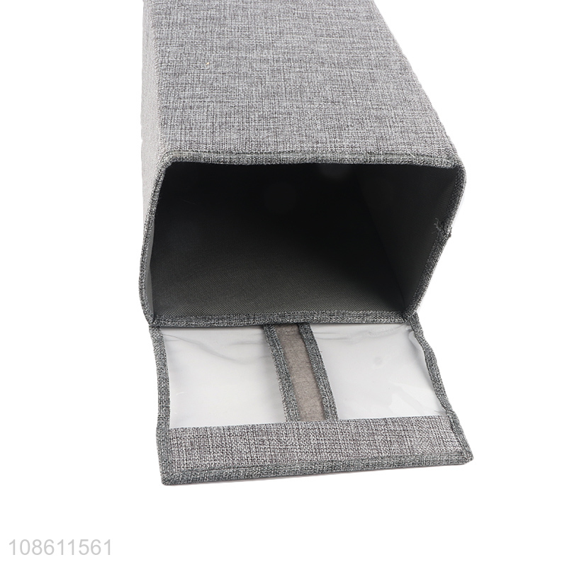 High quality large capacity foldable visible non-woven storage box with lid