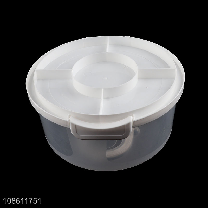 High quality airtight plastic cake carrier cake stand with handle
