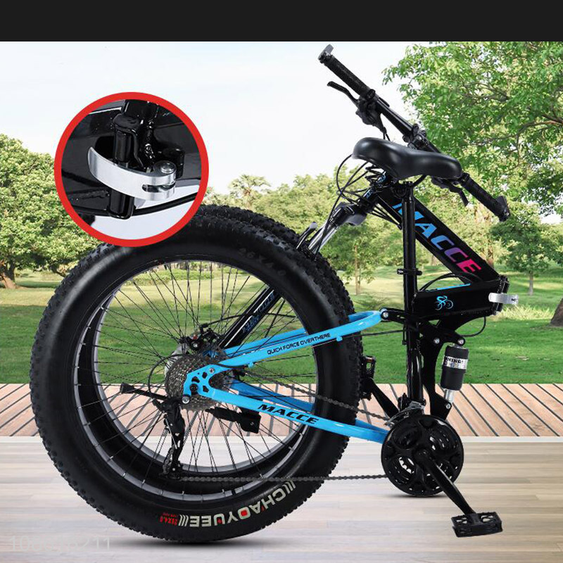 High quality 26 inch 24 speed high-carbon steel frame foldable snow bike