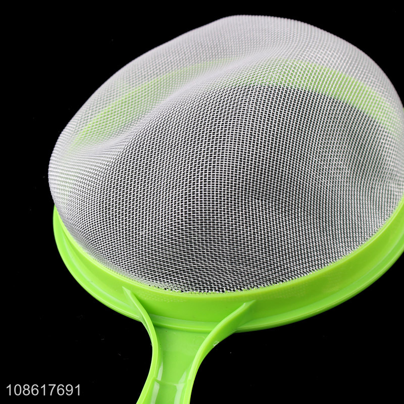 Good selling kitchen plastic strainer colander mesh with handle