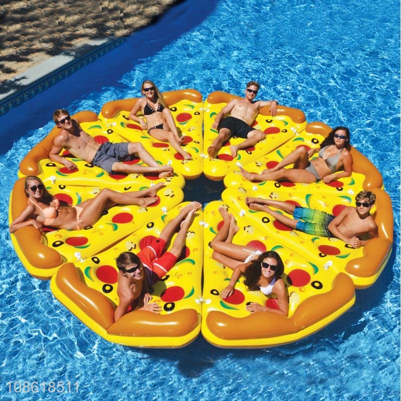 Hot products pvc inflatable piza pool float pool lounge for sale