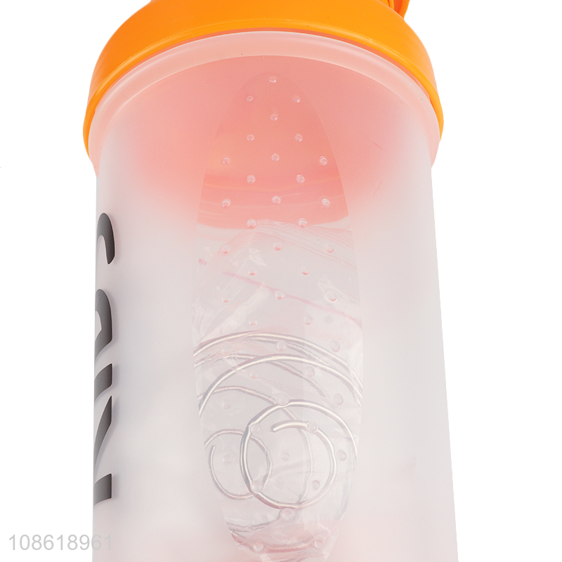 Good quality 500ml 2-layered plastic protein shaker bottle sports water bottle