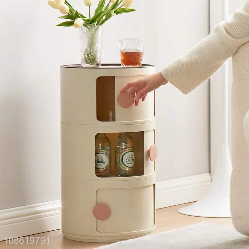 High quality creative multi-layer storage cabinet bedside table