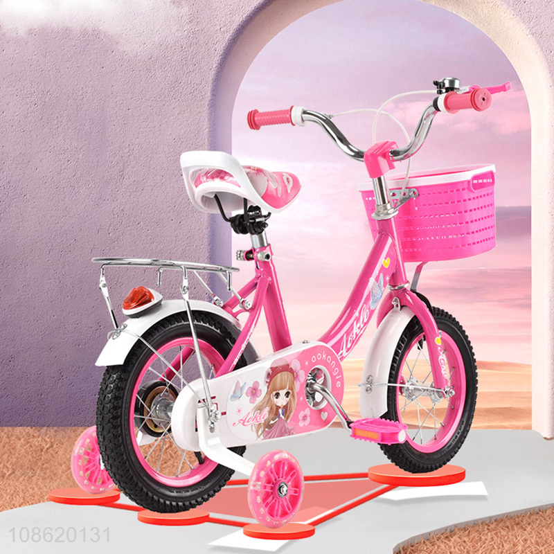 Hot sale 16 inch girls bike with training wheel & basket for ages 5-8