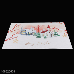 Hot selling anti-scald anti-slip woven textilene Christmas placemat