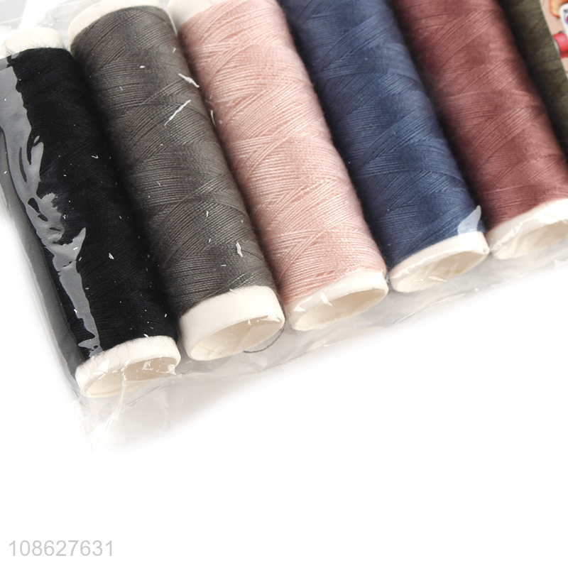 Factory price mixed colors cotton sewing thread kit for home use